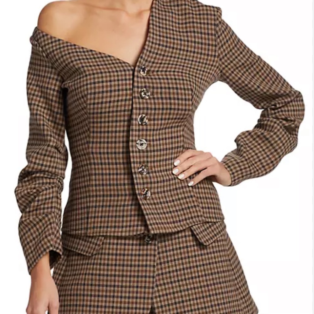 Awake Mode off the shoulder brown top